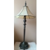Image 2 : Wooden Side Table (17W, 13D, 25T) w/ Lovely Solid Metal Lamp 