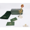 Image 1 : Matashi 24K Gold Plated Rose Flower Tabletop Ornament with Red Crystals 