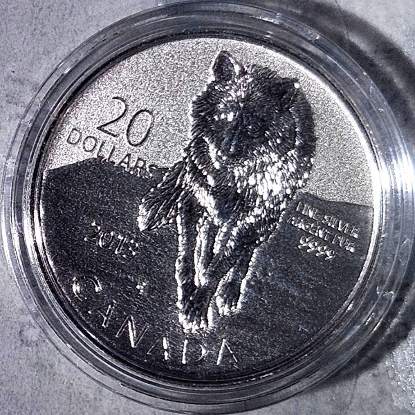 2013 $20 for $20 Wolf - 99.9% Fine Silver Coin - #3