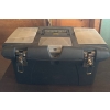 Image 2 : Stanley Plastic Tool Box w/ Basic Hand Tools & Wood Chopping Block