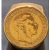 Image 1 : Stunning Vintage 750 (18k) Men's Gold Ring w/ Coin (1989 German 20 Mark Gold Coin), Weighs 17.6g 