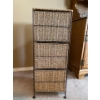 Image 2 : Wicker Storage Rack 12 x 12 x 30T Including Contents Doilies, Candles, Table Mats