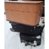 Image 2 : Set of Suitcases- Brown Vintage 18 L, 16 W, 10 D and 2 Rolling Black Carry On Bags 