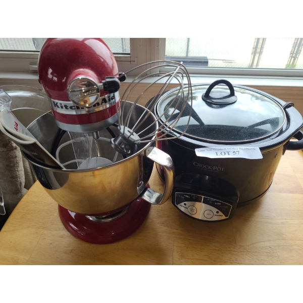 Crockpot Slow Cooker KitchenAid Artisan K45 Series Mixmaster in Empire Red Colour