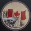 Image 2 : 2005 40th Anniversary of the Canadian Flag Fine Silver Dollar 25.175 Grams 