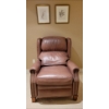Image 1 : Genuine Leather Studded Recliner w/ Tasselled Pillow Only 34x38x41
