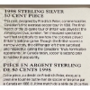 Image 3 : 1998 Canadian 50-Cent Sterling Silver Coin 92.5% Silver 9.3 Grams