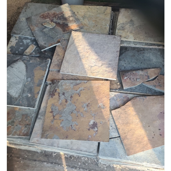 - Pallet of Tiles- Approx 20 Per Stack X 6 Stacks, Natural Stone, Unsealed