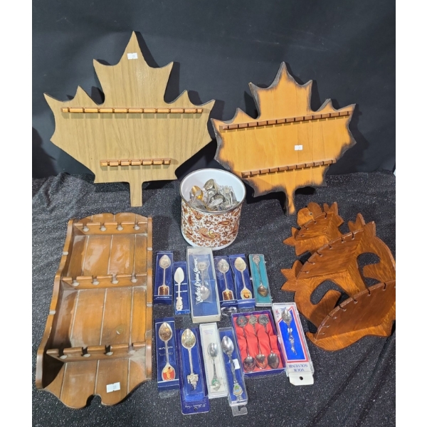 Spoon Racks- Largest Leaf: 15.5 X 16.5, Rectangular: 7.5 x 18, Souvenir Spoons