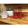 Image 1 : Crock Pots 1 Small & 1 Large With * Large Bowls with Lids & 3 Small Bowls With Lids 