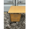Image 2 : IKEA Desk With 3-Drawer Pedestal and Metal Legs