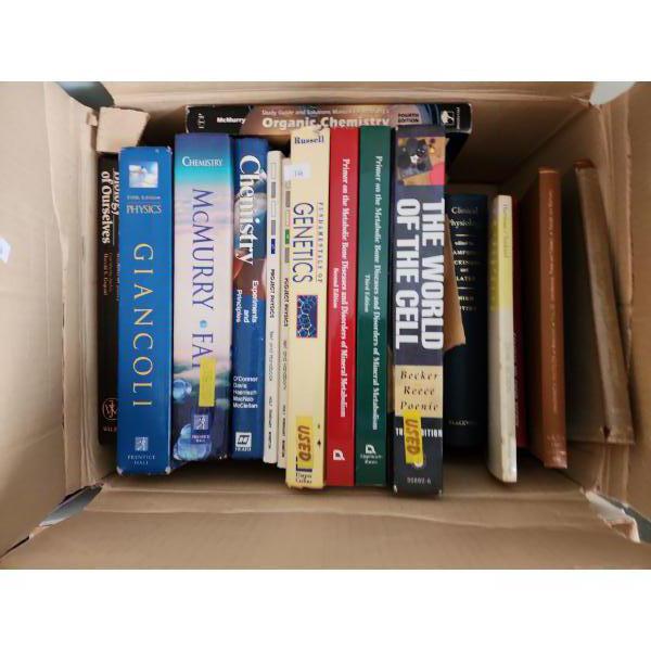 Assorted Books on Chemistry, Biology, Physics, Genetics 