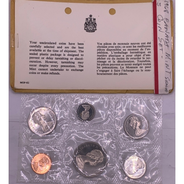 1968 Canadian 80% Silver Proof Coin Set, 43.1 G