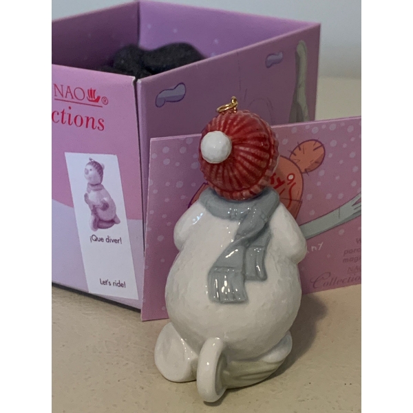  NAO By LLADRO 'Lets Ride' Porcelain Snowman - 3T 