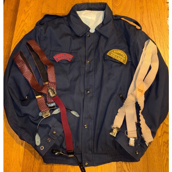 Vintage Alberta RCMP Gear - Flying Bomber Formal Bottems Genuine Leather Glove & More