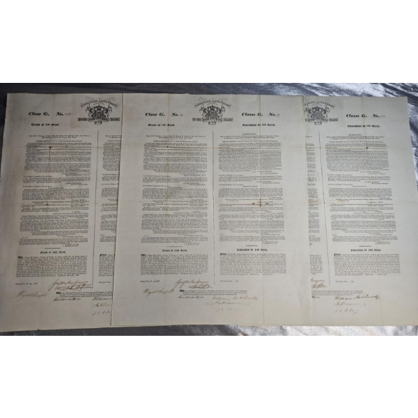 Documents Shown Are Poyaisian Land Grants From The Early 1820s.