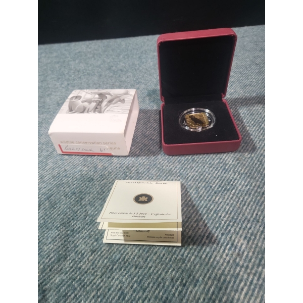 2010 $3 Square Coin-Barn Owl