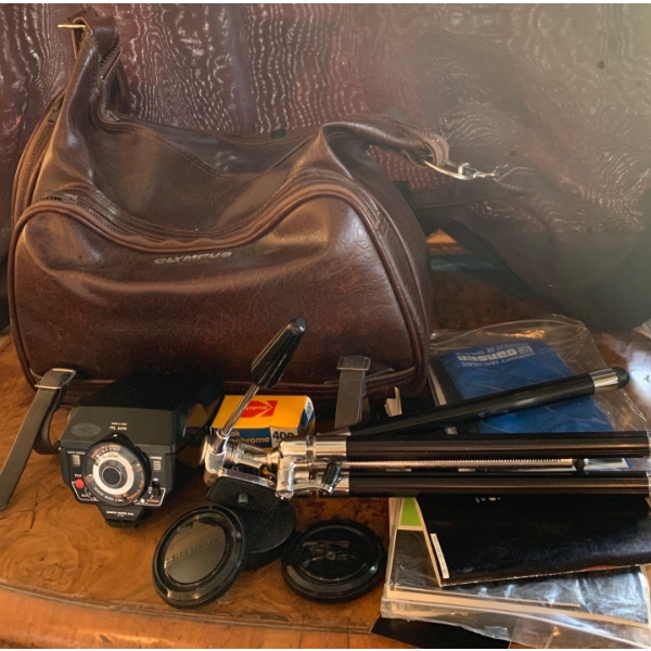 Olympus Quick Auto 310 w/ PU Leather Camera Bag & Tripod