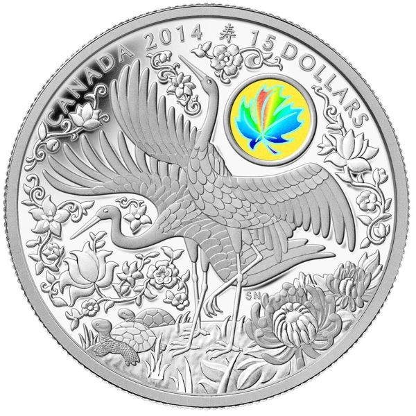 2014 $15 Maple of Longevity - Pure Silver Coin