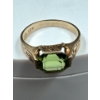 Image 3 : 10K Gold Ring With Green Gem