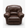 Image 1 : Brown Leather Recliner Chair With Plush Padding