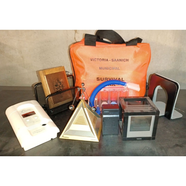 Municipal Survival Kit, Carbon Monoxide Alarm,  Seiko Pyramidtalk, & More