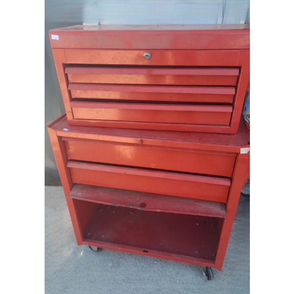 Shop Toolboxes: Wheeled Base: 27 W, 12 D, 28 T and Top Piece 23 W, 9 D, 12 T