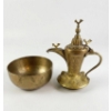 Image 1 : Brass Dallah with Engravings and a Bowl