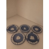 Image 6 : Wedgwood Blue Jasperware Plates and Lidded Boxes