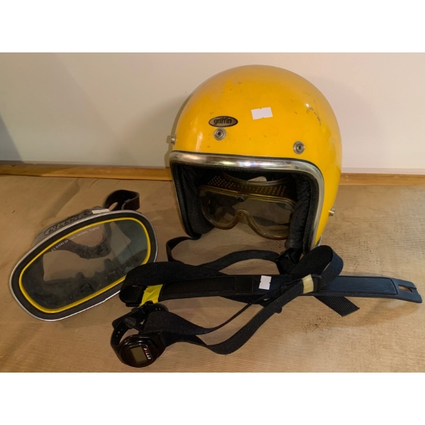 Vintage Griffin Helmet w/ Eyewear & Polar Watch