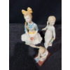 Image 1 : Cybis Figurines- Sitting w/ Apple: 4.5 W, 3.5 D, 8 T, Holding Bear,  Kneeling 4.5 T