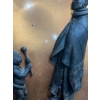 Image 2 : Carved Mother and Child on Bronze Background 11Wx14H