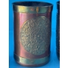 Image 2 : Brass & Copper Mugs w/ Aztec Mayan Calendar (3) 
