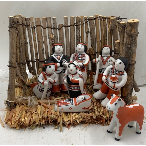 Made in Mexico Porcelain Nativity Scene - 10x9