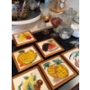 Image 2 : Kitchenware Featuring Romans Fine Arts Handpainted Glasses (2), Decor Tiles (1 Cracked) & More 