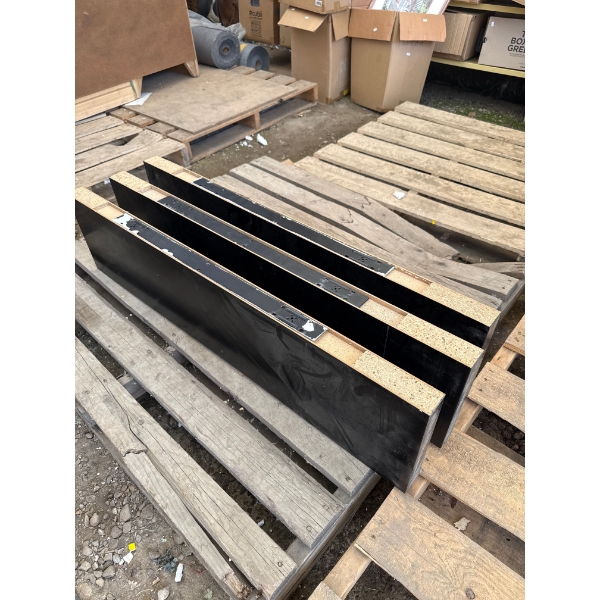 3 Black Floating Shelves (43.5 x 10.5 Inches)