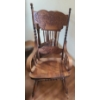Image 1 : Wooden Rocking Chair w/ Carved Details 22 W, 34 D, 43 T