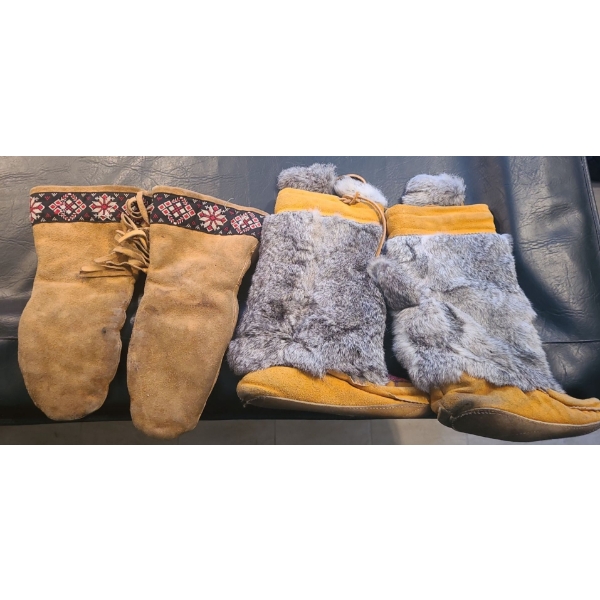 Moccasins 10.5" Long/ Sole, 13 T, and Mittens 14" Long 