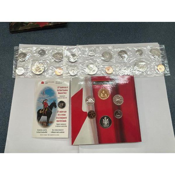 collection of Canadian uncirculated Coins 1970,69,68 125th anniversary of the Royal Canadian mounted