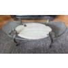 Image 2 : Gorgeous Made in Mexico Glass, Metal and Marble Coffee Table - 48W, 32D, 17T 