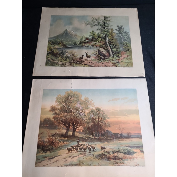 Pair of Prints: 20 X 16  Evening Twilight 1063, Summer in Colarado 