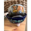 Image 2 : Decor Lot, Lamp, Boho Basket, Tea Set, Bird and Pottery