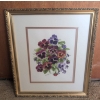 Image 1 : Framed Floral Watercolor Signed by Helen Saunders