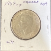 Image 3 : 1947 Canadian 50 Cent Coin 92.5% Silver 11.62 Grams