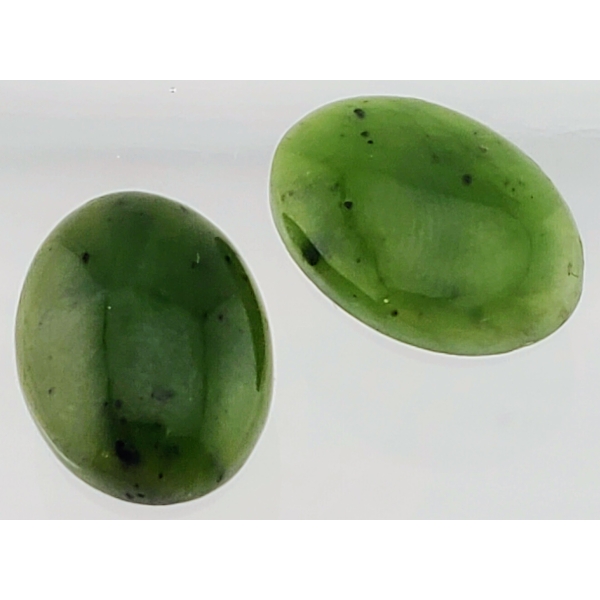 Nephrite Pair (17.4 ct total, 18×13×4.7 mm)