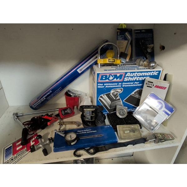 Assorted Custom Automotive Products - Digital Caliper NAPA Brakes Tire Pressure Gauge Shifters & Mor
