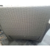 Image 7 : Two Outdoor Patio Chairs  27.5 W, 26 D, 29.5 T w/ Cushions and Side Table 18 W,18 D, 17.5 T