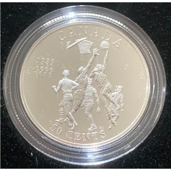 1999 Canada 50-Cent Sterling Silver Coin  92.5% Silver 9.3 Grams