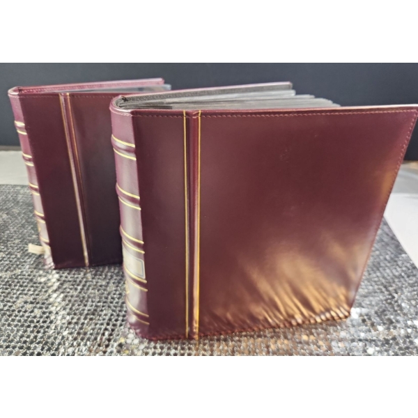  2 Leuchtturm OPTIMA Classic Binders Featuring FDC Canadian Commemorative Stamps 