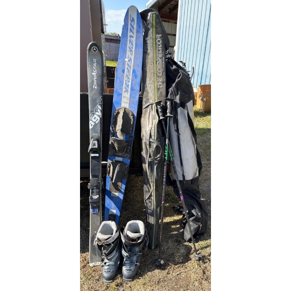 winter skis and water ski package 